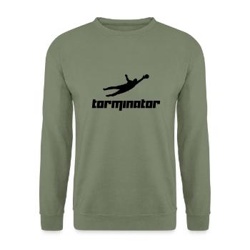 Torminator 2 (Vektor) - Unisex Sweatshirt - army green - Front - Alina (178cm) & Michal (187cm)