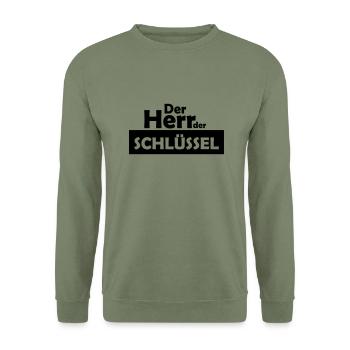 der herr der schlüssel - Unisex Pullover - Armeegrün - Vorne - Alina (178cm) & Michal (187cm)