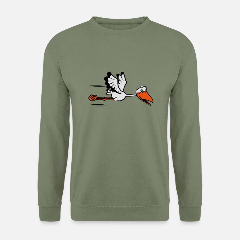 storch fliegen - Unisex Pullover - Armeegrün