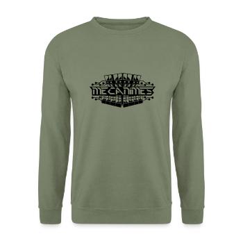 MECHANISMS - Unisex Sweatshirt - army green - Front - Alina (178cm) & Michal (187cm)