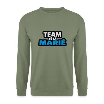 team du marié (vers.16) - Sweat-shirt Unisexe - vert militaire - Devant - Alina (178cm) & Michal (187cm)