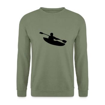 Canoë - Kayak - Sweat-shirt Unisexe - vert militaire - Devant - Alina (178cm) & Michal (187cm)