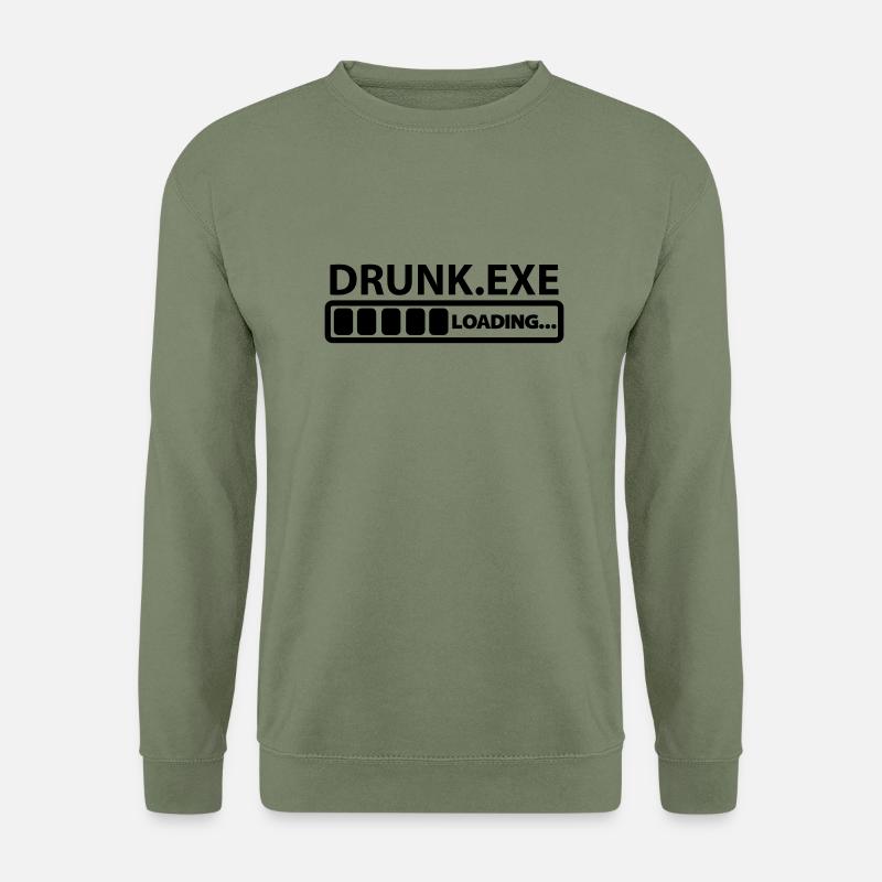 drunk exe loading - Unisex Pullover - Armeegrün