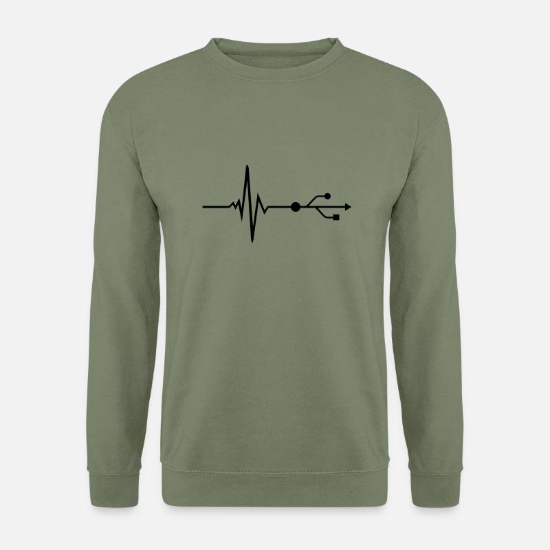 USB - DJ - Pulse - Beat - Unisex Sweatshirt - army green