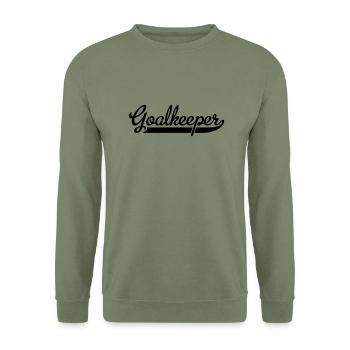 goalkeeper - Sweat-shirt Unisexe - vert militaire - Devant - Alina (178cm) & Michal (187cm)