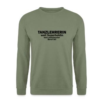 tanzlehrerin - Unisex Pullover - Armeegrün - Vorne - Alina (178cm) & Michal (187cm)