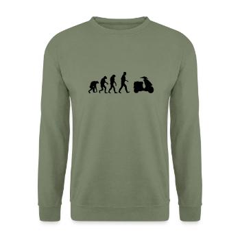 roller evolution - Unisex Pullover - Armeegrün - Vorne - Alina (178cm) & Michal (187cm)