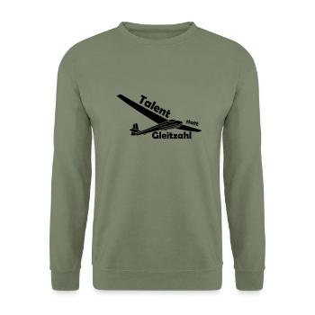 talent statt gleitzahl ka8 - Unisex Pullover - Armeegrün - Vorne - Alina (178cm) & Michal (187cm)