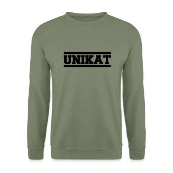 Unique - Unisex Sweatshirt - army green - Front - Alina (178cm) & Michal (187cm)