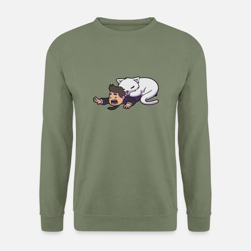 Kuschelattacke Katze - Unisex Pullover - Armeegrün