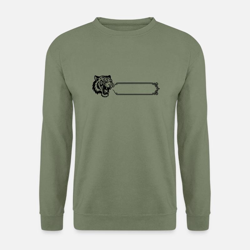 Tiger - Surname, First Name - Unisex Sweatshirt - army green