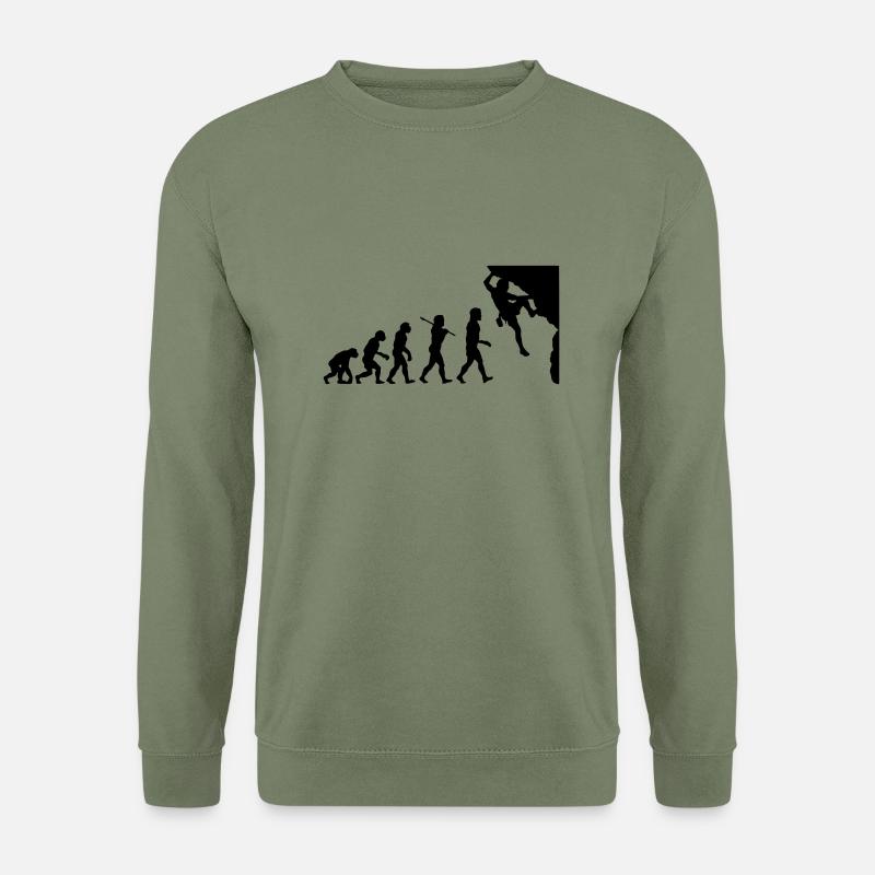 Rock Climbing Evolution - Unisex Sweatshirt - army green