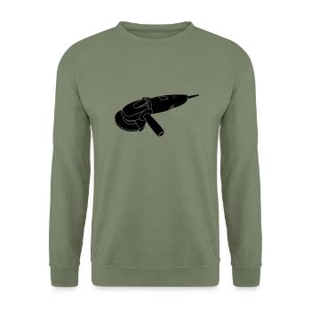 separating grinder - Unisex Sweatshirt - army green - Front - Alina (178cm) & Michal (187cm)