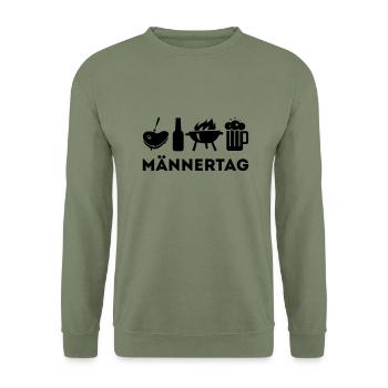 Männertag ASCENSION DAWG SHIRT - Unisex Sweatshirt - army green - Front - Alina (178cm) & Michal (187cm)