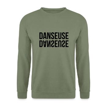 Tänzerin / Tänzer / Musik / Tanz / Dance - Unisex Pullover - Armeegrün - Vorne - Alina (178cm) & Michal (187cm)