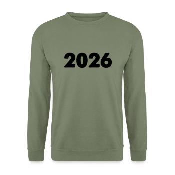 2026 - Unisex Pullover - Armeegrün - Vorne - Alina (178cm) & Michal (187cm)