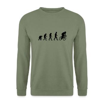 bike racing evolution - Unisex Sweatshirt - army green - Front - Alina (178cm) & Michal (187cm)