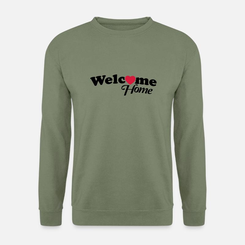 welcome_home_f2 - Unisex Pullover - Armeegrün