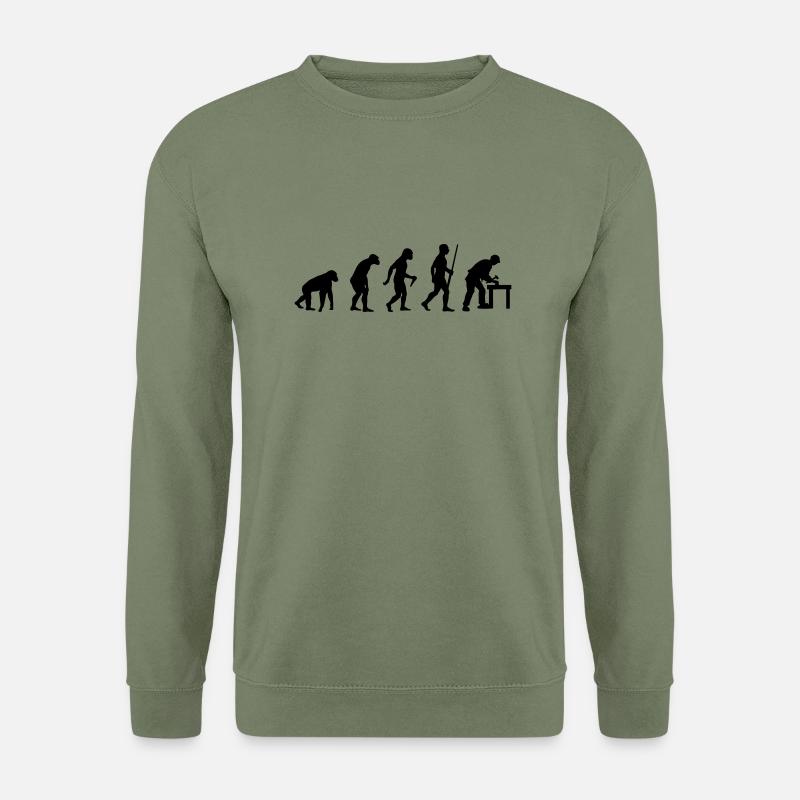 L'évolution des menuisiers - Sweat-shirt Unisexe - vert militaire