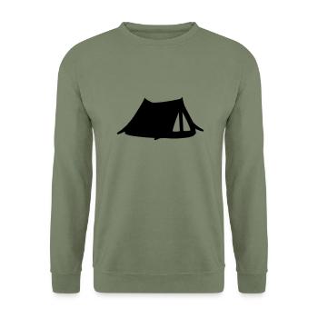 zelt - Unisex Pullover - Armeegrün - Vorne - Alina (178cm) & Michal (187cm)