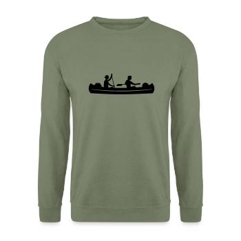 Sport - Kanu - Unisex Pullover - Armeegrün - Vorne - Alina (178cm) & Michal (187cm)