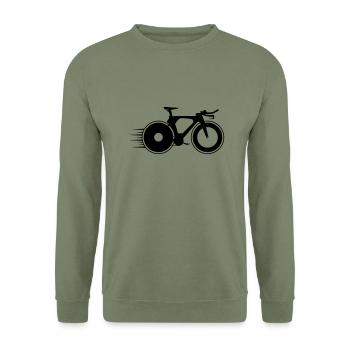 speed cycling - Unisex Sweatshirt - army green - Front - Alina (178cm) & Michal (187cm)