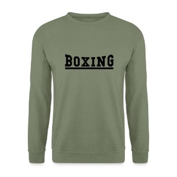 BOXING - Unisex Pullover - Armeegrün - Vorne - Alina (178cm) & Michal (187cm)