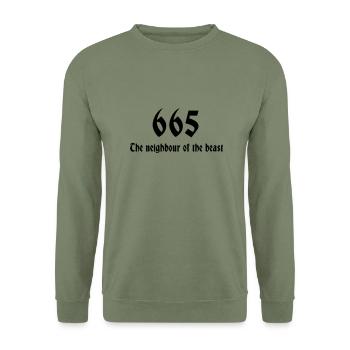 665 - Unisex Sweatshirt - army green - Front - Alina (178cm) & Michal (187cm)