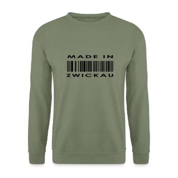 Zwickau - Unisex Pullover - Armeegrün - Vorne - Alina (178cm) & Michal (187cm)