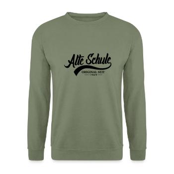 Alte Schule 1969 - Unisex Pullover - Armeegrün - Vorne - Alina (178cm) & Michal (187cm)