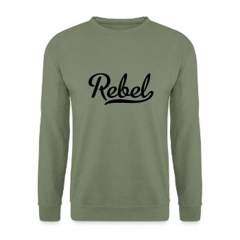 Rebel - Unisex Sweatshirt - army green - Front - Alina (178cm) & Michal (187cm)