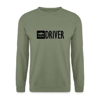 TAXI Driver - Unisex Sweatshirt - army green - Front - Alina (178cm) & Michal (187cm)