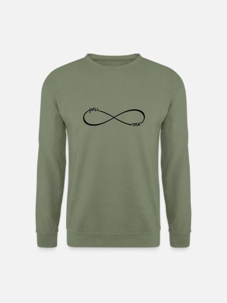 Unendlichkeit Symbol Infinity you & me acht - Unisex Pullover - Armeegrün