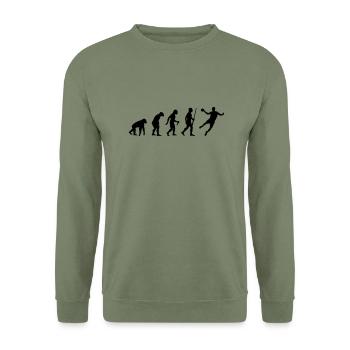 Handball Evolution - Unisex Pullover - Armeegrün - Vorne - Alina (178cm) & Michal (187cm)