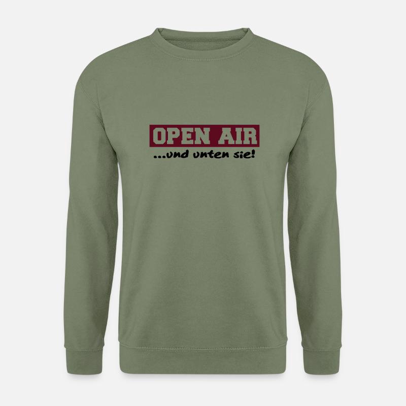 Open Air - ... und unten sie! - Unisex Pullover - Armeegrün