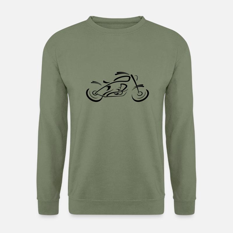 Coffee Racer Motorrad - Unisex Pullover - Armeegrün