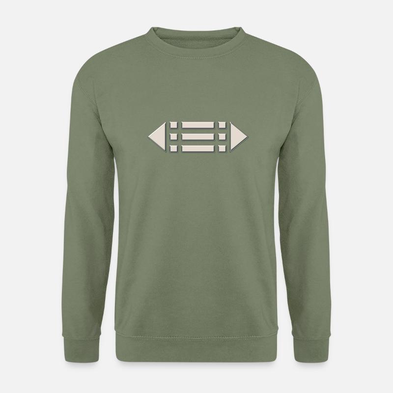 Amulett Atlantis - Schutz Symbol, Ring Atlanter / - Unisex Pullover - Armeegrün