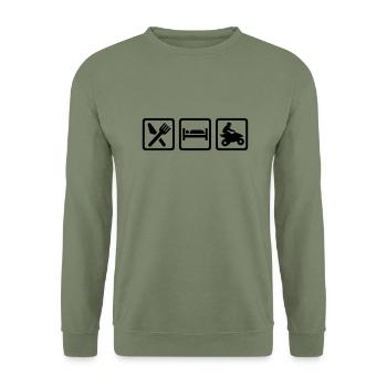 Quad - Unisex Sweatshirt - army green - Front - Alina (178cm) & Michal (187cm)