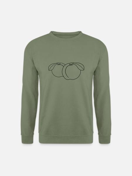 2 pfirsiche lecker frucht früchte - Unisex Pullover - Armeegrün
