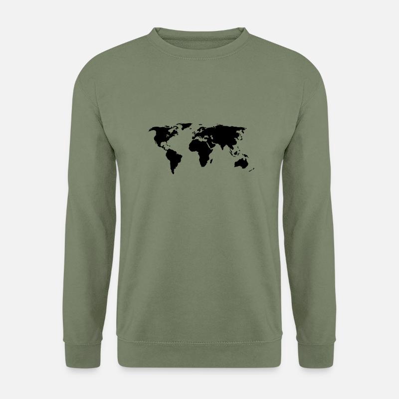 World Map - Unisex Sweatshirt - army green