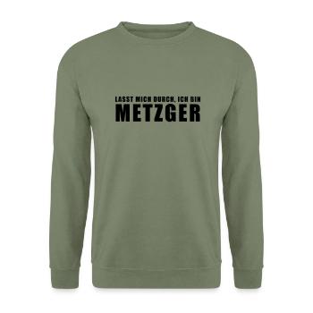metzger - Unisex Pullover - Armeegrün - Vorne - Alina (178cm) & Michal (187cm)