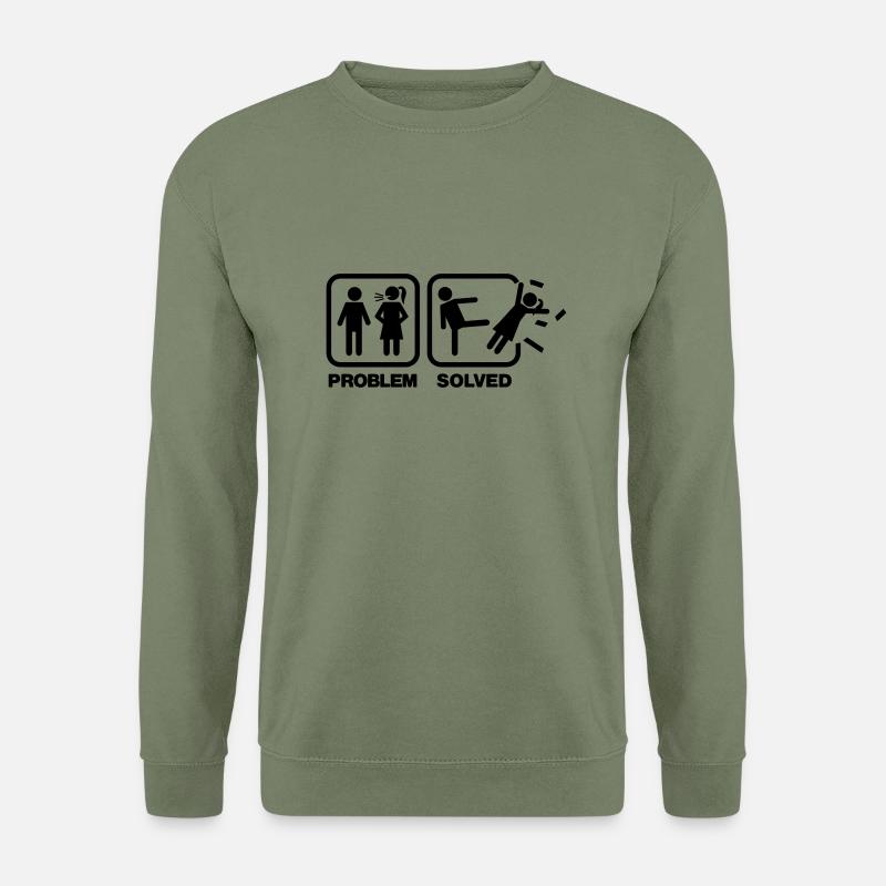 problem solved - Sweat-shirt Unisexe - vert militaire