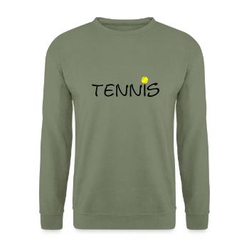 Balle de tennis tennis ball clubs 2C sportifs. - Sweat-shirt Unisexe - vert militaire - Devant - Alina (178cm) & Michal (187cm)