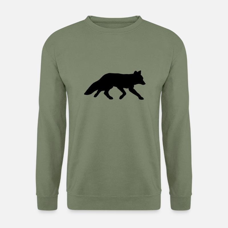 rotfuchs red fox clever schlauer smarter wildnis - Unisex Pullover - Armeegrün