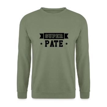 Onkel / Pate / Taufpate / Patenonkel - Unisex Pullover - Armeegrün - Vorne - Alina (178cm) & Michal (187cm)
