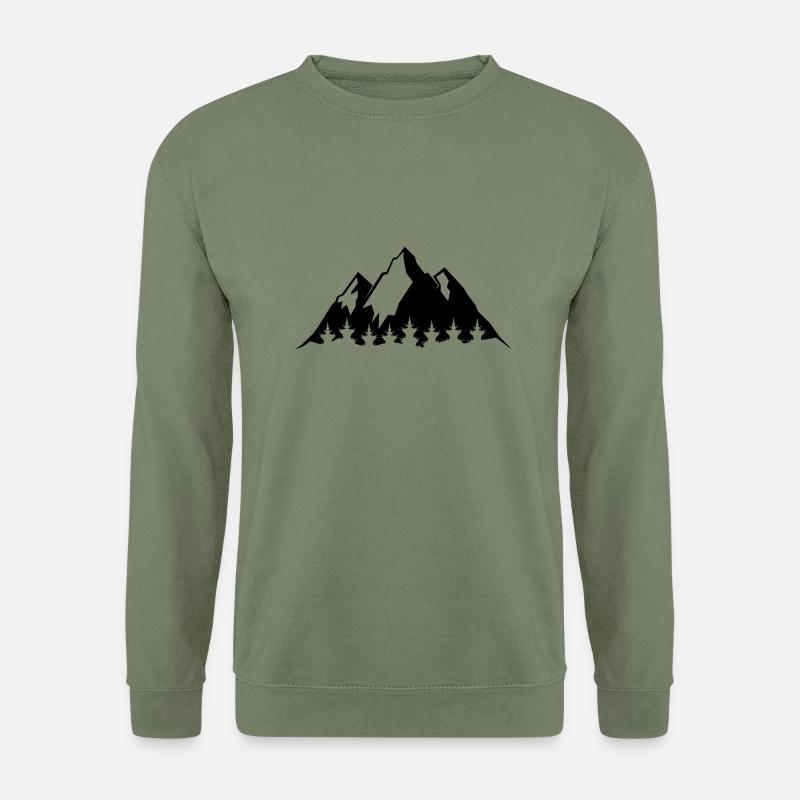 mountains_001 - Unisex Pullover - Armeegrün