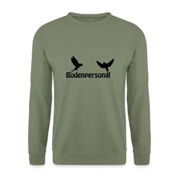 Wellensittiche - Bodenpersonal - Unisex Pullover - Armeegrün - Vorne - Alina (178cm) & Michal (187cm)