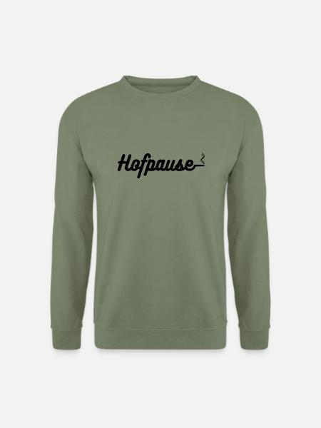 Pause Rauchen Hofpause Zigarette - Unisex Pullover - Armeegrün