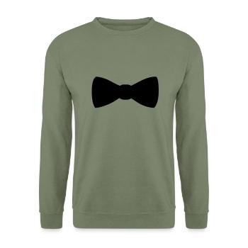 fliege_krawatte_1__f1 - Sweat-shirt Unisexe - vert militaire - Devant - Alina (178cm) & Michal (187cm)