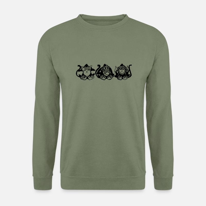 Urkaine Monkeys - Unisex Pullover - Armeegrün